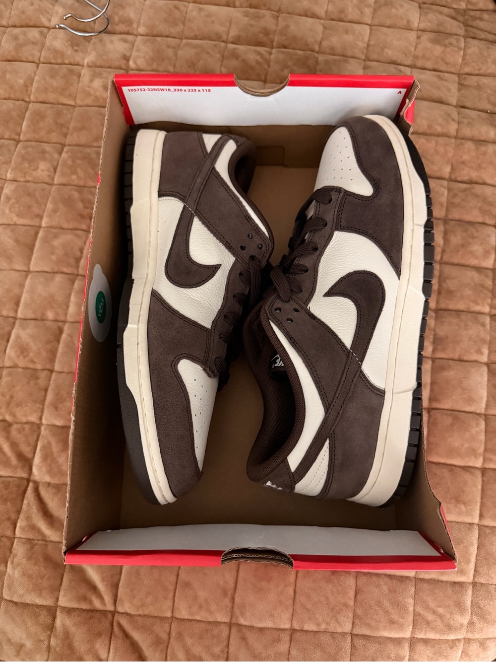 Nike Men's Dunk Low — Dark Brown & Cream Casual Sneakers